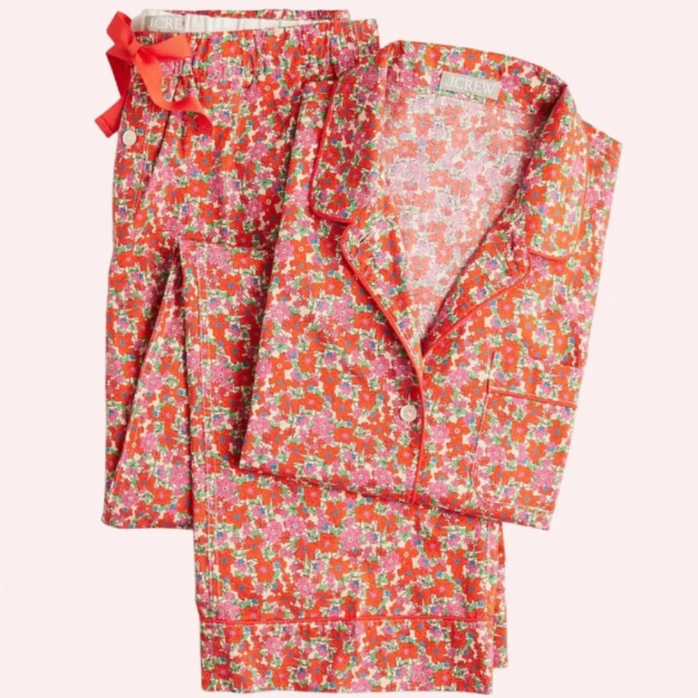 J. Crew Women Long Sleeve/Full Length Pant Pattern Pajamas Sleepwear - Medium